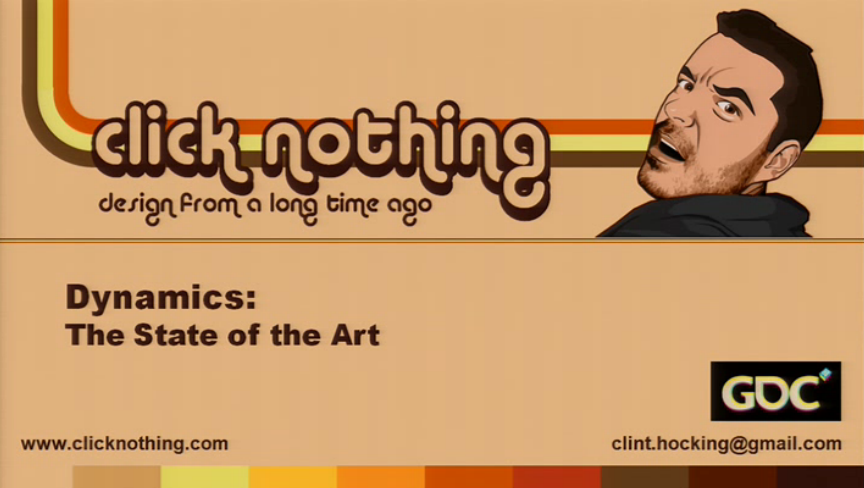 Clint Hocking: Design: The state of the art (first slide)