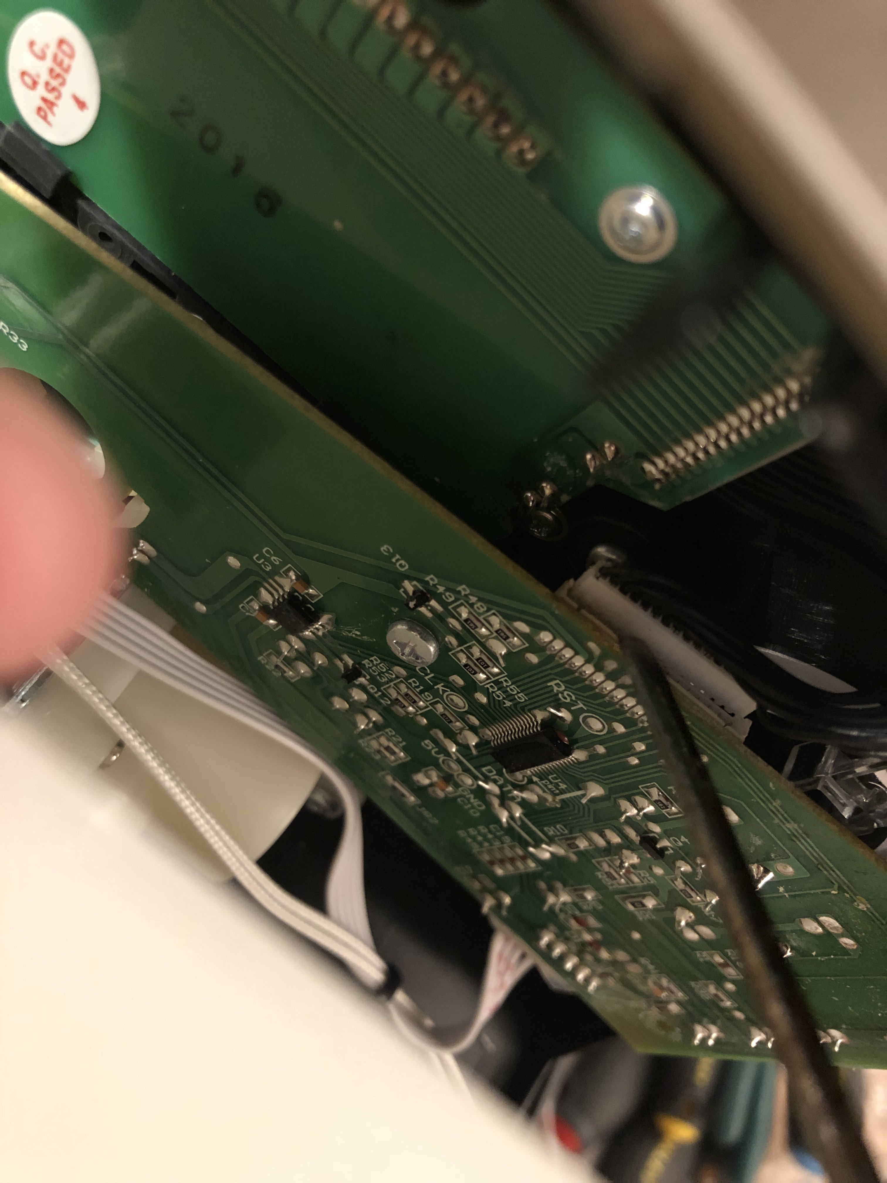 Using a metal screwdriver to do what I should be using a plastic spudger for Ribbon cable on the top