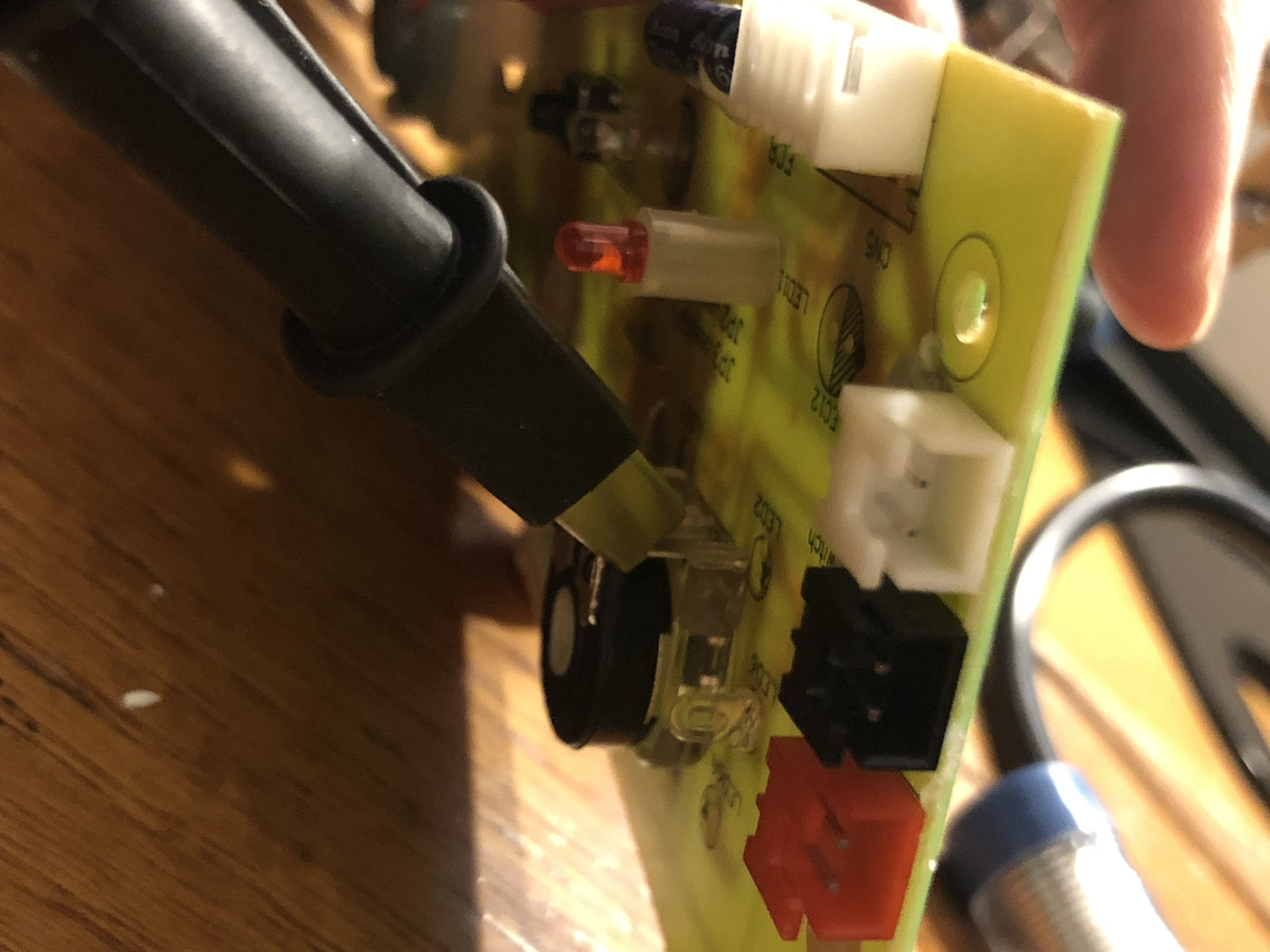 grabbing the pin with a crocodile clip